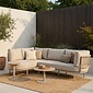 BUITEN living Capri organische hoek loungeset 4 personen | aluminium + touw | beige | 4-delig - 249x163cm