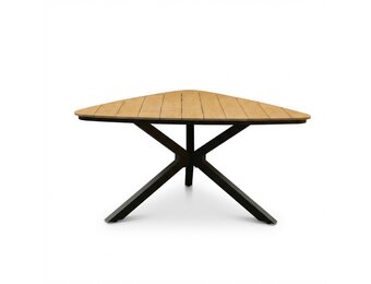 Corsica dining tuintafel triangel 6 personen | polywood + aluminium | Natural Wood | 158cm