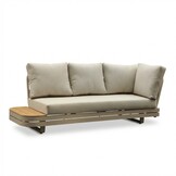 Serrento hoek loungeset links 6 personen incl. tafel | aluminium + polywood | beige |  4-delig