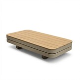 Serrento loungetafel | aluminium + polywood | beige | 120x62cm