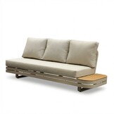 Serrento hoek loungeset links 6 personen | aluminium + polywood | beige |  2-delig - 241x226cm