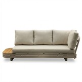 Serrento hoek loungeset links 6 personen | aluminium + polywood | beige |  2-delig - 241x226cm