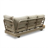 Serrento hoek loungeset links 6 personen | aluminium + polywood | beige |  2-delig - 241x226cm