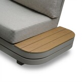 Serrento hoek loungeset links 6 personen | aluminium + polywood | beige |  2-delig - 241x226cm