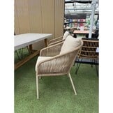 Lexis dining tuinstoel | touw + aluminium | Sandstone