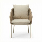 Lexis dining tuinstoel | touw + aluminium | Sandstone