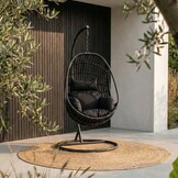 Sturdy hangstoel zwart