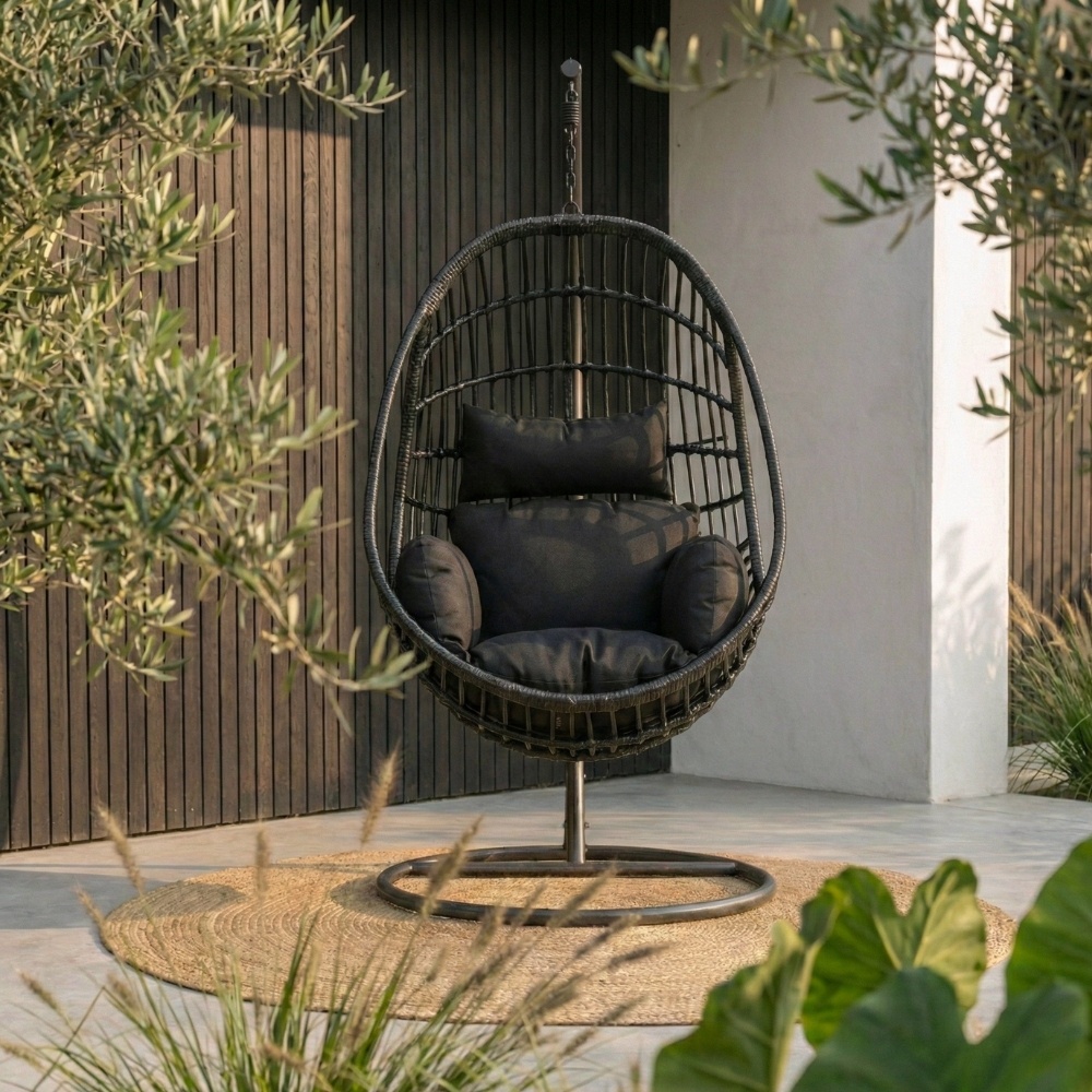 Sturdy hangstoel zwart