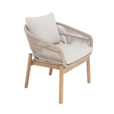 Braga dining tuinstoel | touw + hardhout | zand