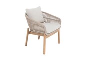 Braga dining tuinstoel | touw + hardhout | zand