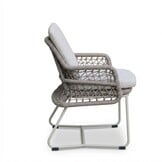 Gianna dining tuinstoel | touw + aluminium | Almond Beige