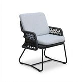 Gianna dining tuinstoel | touw + aluminium | Stone Grey