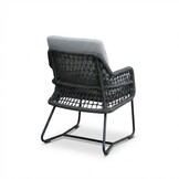 Gianna dining tuinstoel | touw + aluminium | Stone Grey