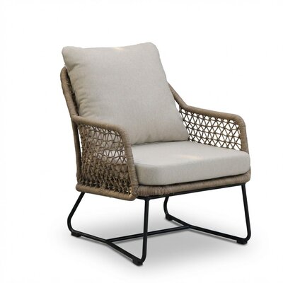 Gianna loungestoel | touw + aluminium | Sahara Dust