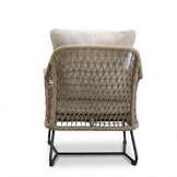 Gianna loungestoel | touw + aluminium | Sahara Dust