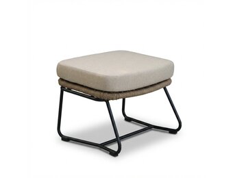 Gianna voetenbank | touw + aluminium | Sahara Dust