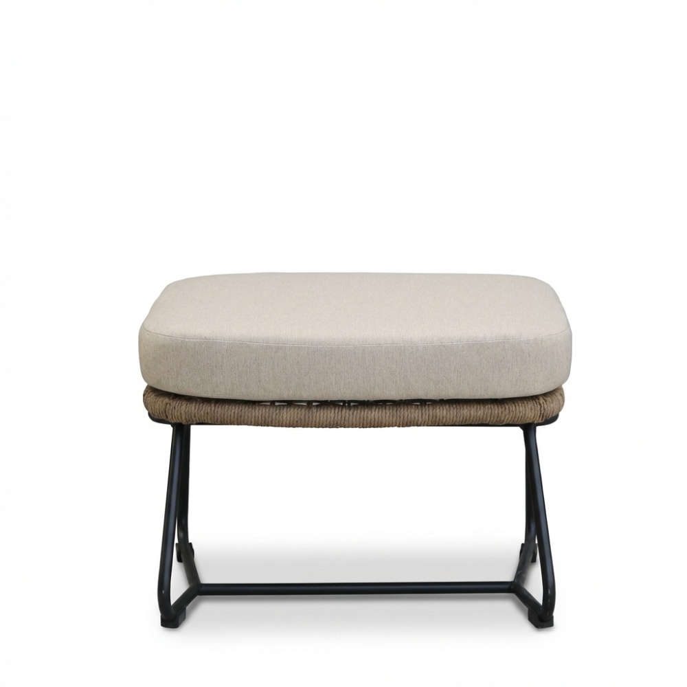 Gianna voetenbank | touw + aluminium | Sahara Dust