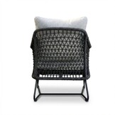 Gianna loungestoel | touw + aluminium | Stone Grey