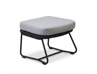 Gianna voetenbank | touw + aluminium | Stone Grey