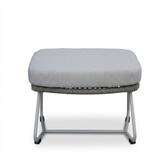 Gianna voetenbank | touw + aluminium | Almond Beige