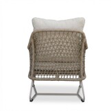 Gianna low dining tuinstoel | touw + aluminium | Sandstone