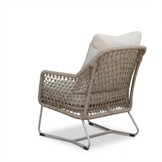 Gianna low dining tuinstoel | touw + aluminium | Sandstone