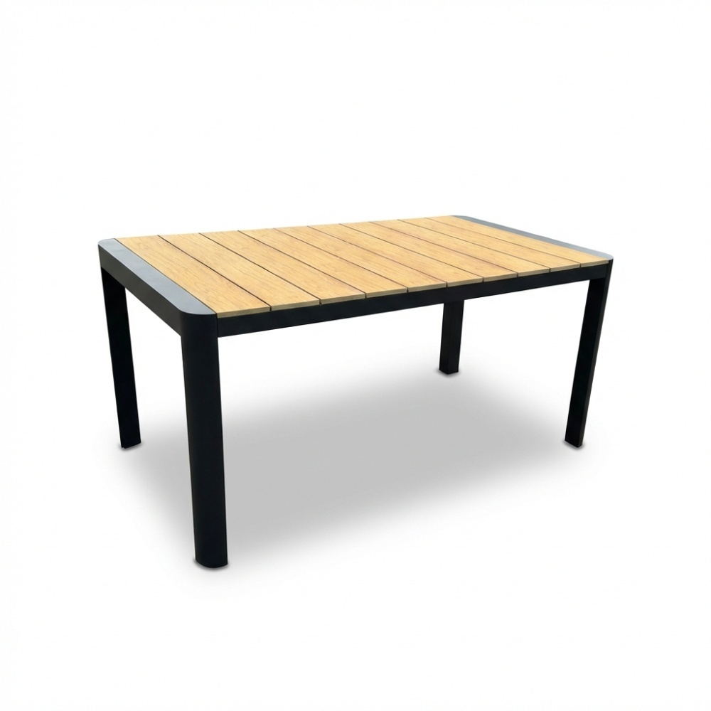 Liverpool dining tuintafel 4 personen | polywood + aluminium | Natural Wood | 160cm