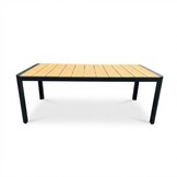 Liverpool dining tuintafel 6 personen | polywood + aluminium | Natural Wood | 205cm