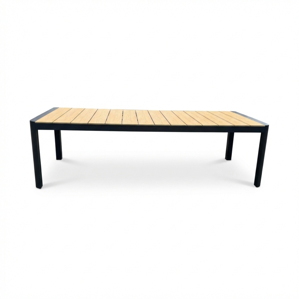 Liverpool dining tuintafel 8 personen | polywood + aluminium | Natural Wood | 258cm