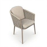 Parma dining tuinstoel | touw + aluminium | beige