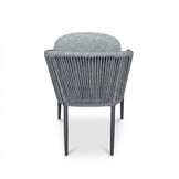 Parma dining tuinstoel | touw + aluminium | antraciet