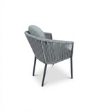 Parma dining tuinstoel | touw + aluminium | antraciet