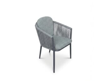 Parma dining tuinstoel | touw + aluminium | antraciet