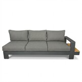 Riviera hoek loungeset 6 personen | aluminium + teak | antraciet | 3-delig - 327x252cm