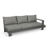 Riviera hoek loungeset 6 personen | aluminium + teak | antraciet | 3-delig - 327x252cm