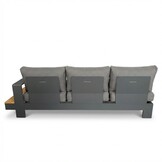 Riviera hoek loungeset 6 personen | aluminium + teak | antraciet | 3-delig - 327x252cm