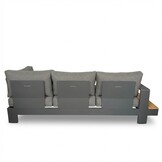 Riviera hoek loungeset 6 personen | aluminium + teak | antraciet | 3-delig - 327x252cm