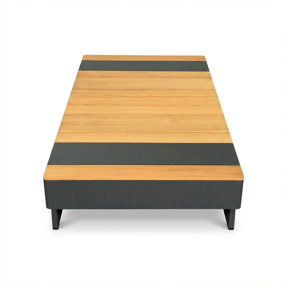 Riviera hoek loungeset 6 personen | aluminium + teak | antraciet | 3-delig - 327x252cm