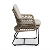 Gianna dining tuinstoel | touw + aluminium | Sahara Dust