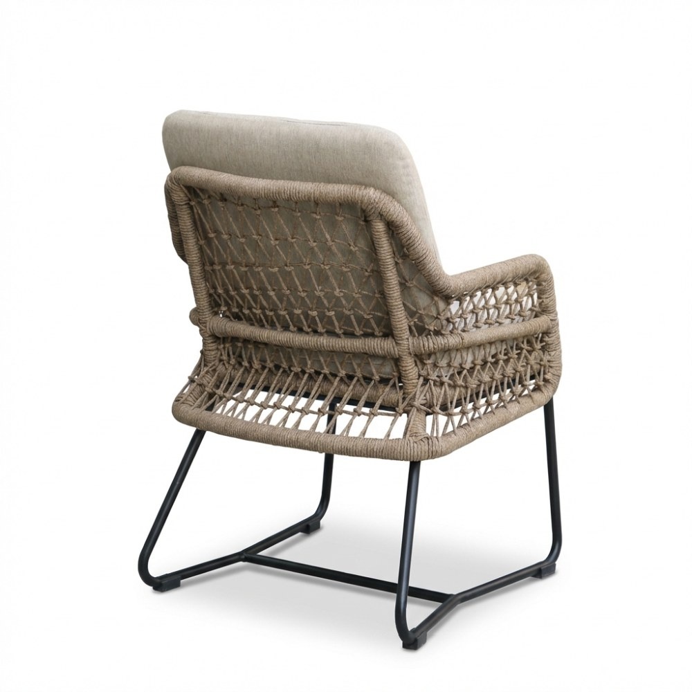 Gianna dining tuinstoel | touw + aluminium | Sahara Dust