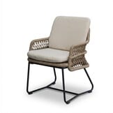 Gianna dining tuinstoel | touw + aluminium | Sahara Dust