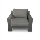 Riviera stoel-bank loungeset 5 personen | aluminium + teak | antraciet | 4-delig