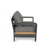 Riviera stoel-bank loungeset 5 personen | aluminium + teak | antraciet | 4-delig