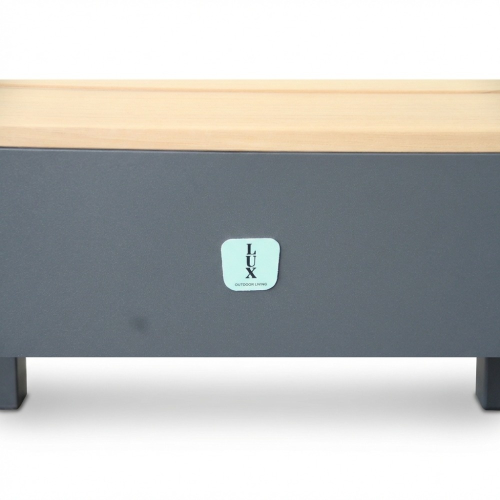 Riviera stoel-bank loungeset 5 personen | aluminium + teak | antraciet | 4-delig