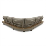 California hoek loungeset 5 personen | aluminium + hardhout | beige | 4-delig