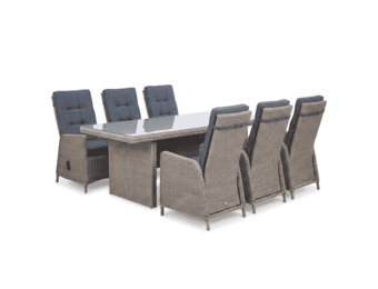 Jones/Rennes dining tuinset | 6 personen | wicker | 200cm