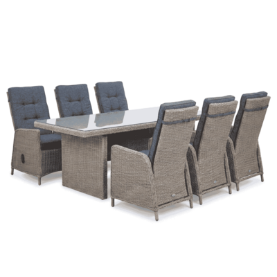 Jones/Rennes dining tuinset | 6 personen | wicker | 200cm