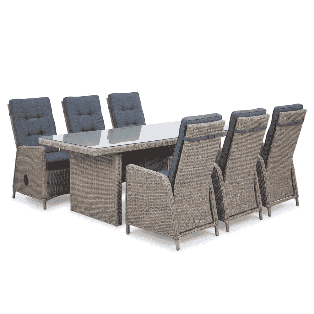 Jones/Rennes dining tuinset | 6 personen | wicker | 200cm