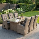 Jones dining tuintafel 4 personen | wicker | Ash Grey | 200cm