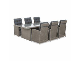 Jones/Bilbao dining tuinset | 6 personen | wicker | 200cm